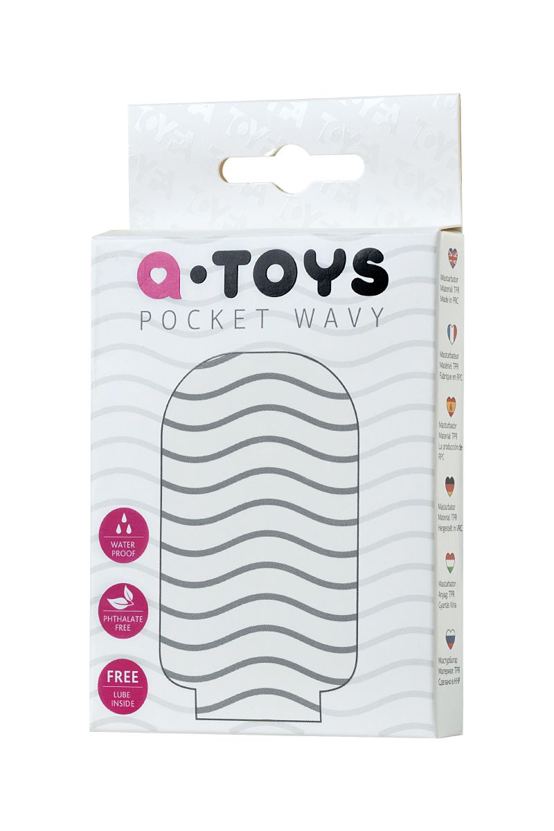 Белый мастурбатор A-Toys Pocket Wavy — изображение 6