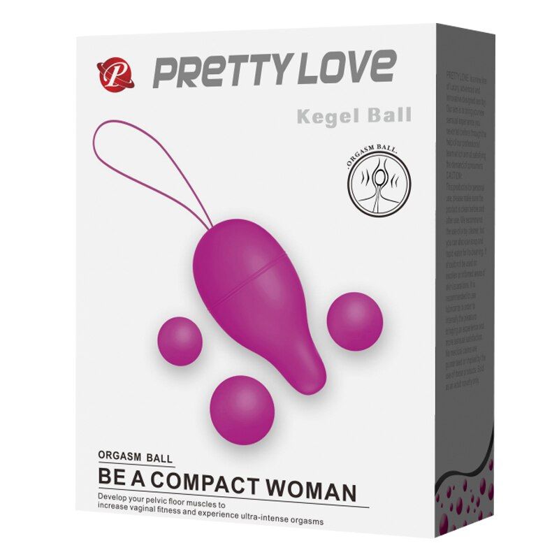 Лиловое вагинальное яйцо с утяжеляющими шариками Kegel Ball — изображение 3