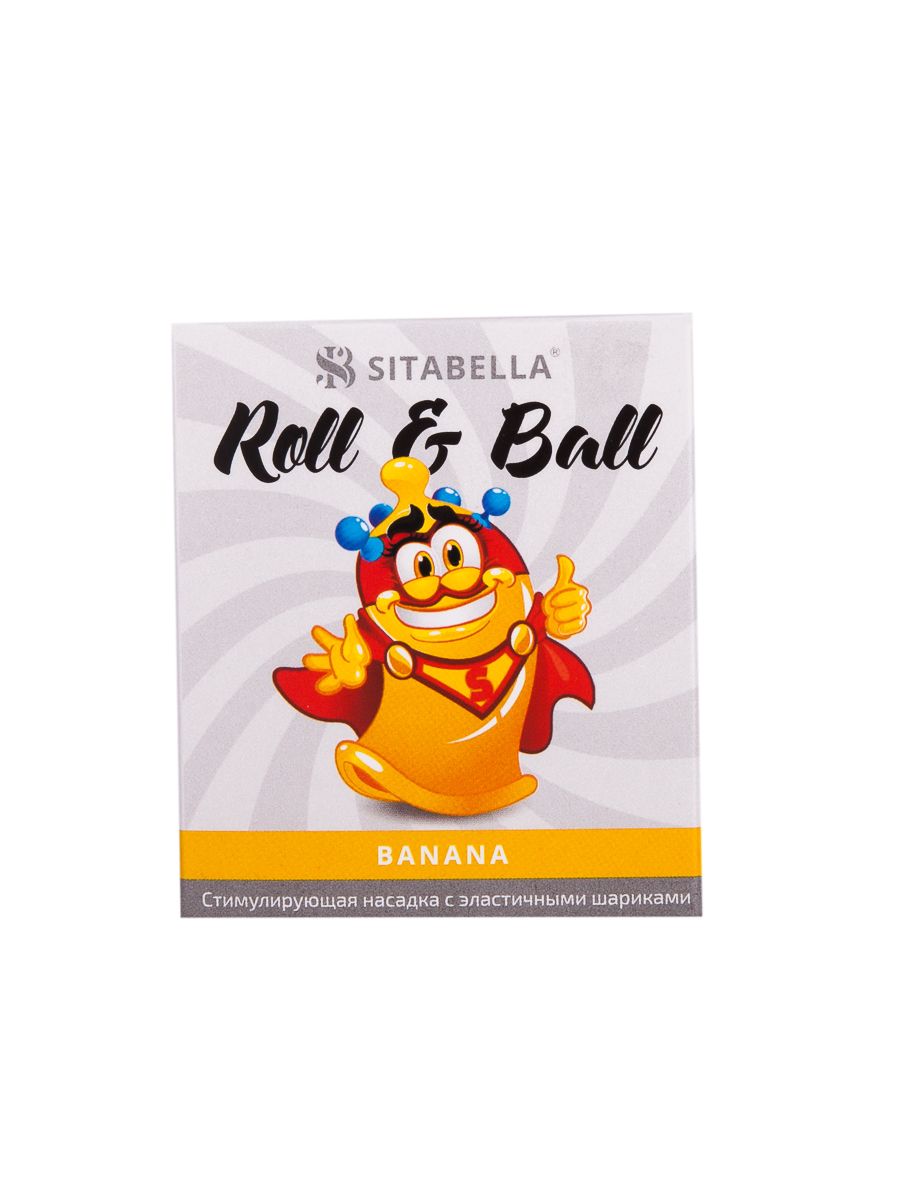 Стимулирующий презерватив-насадка Roll Ball Banana — изображение 2