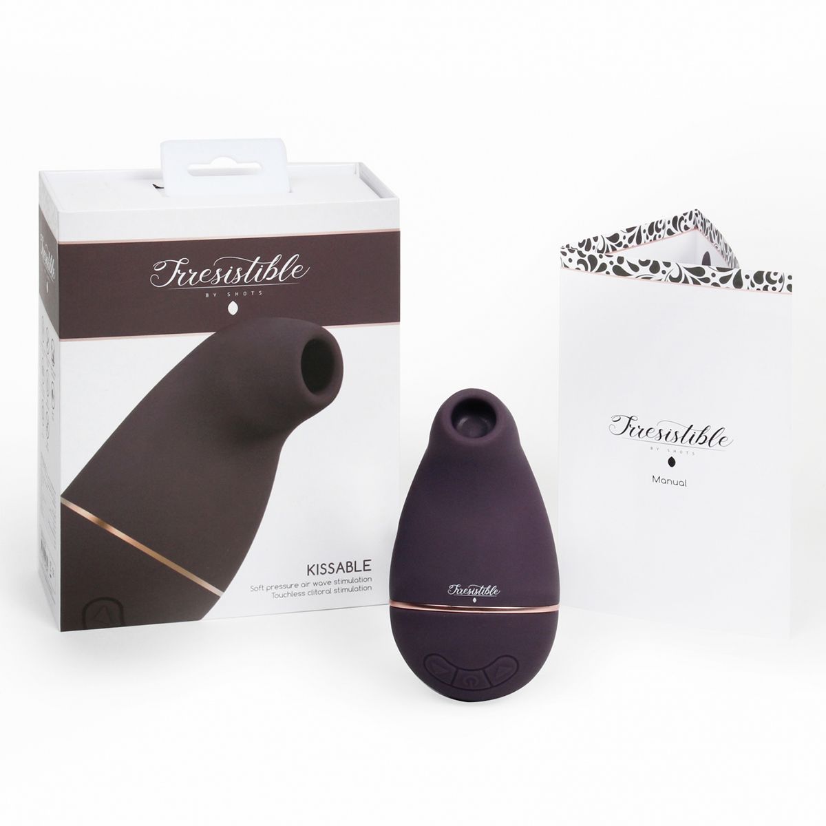 Фиолетовый клиторальный вакуум-волновой массажер Irresistible Kissable — изображение 2