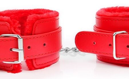 Красные мягкие оковы на регулируемых ремешках