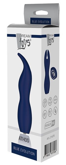Синий клиторальный стимулятор ATHOS - 13 см. — изображение 3