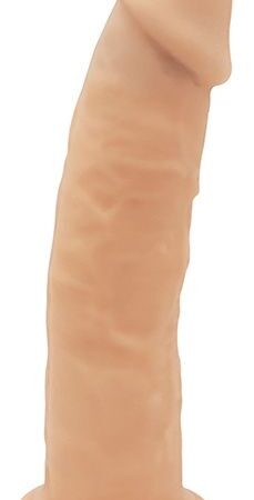 Телесный фаллоимитатор на присоске DILDO 7.5INCH - 19 см.