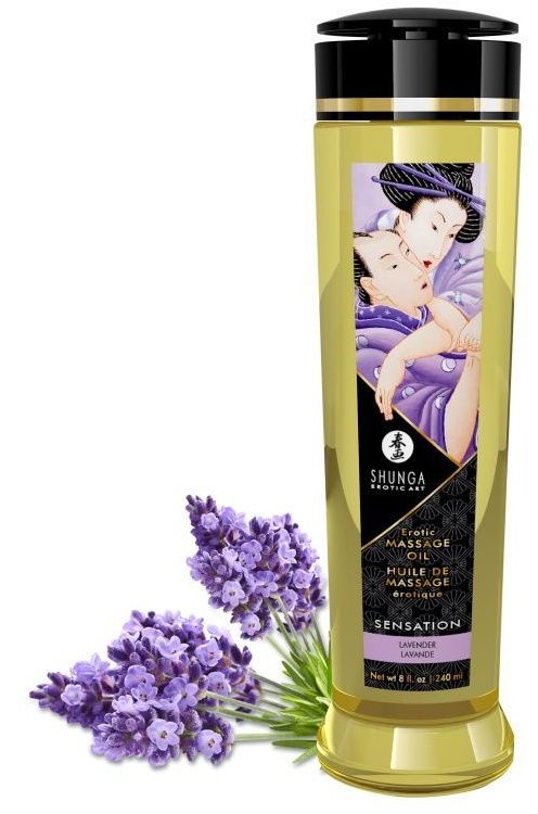 Массажное масло с ароматом лаванды Sensation - 240 мл. — изображение 2