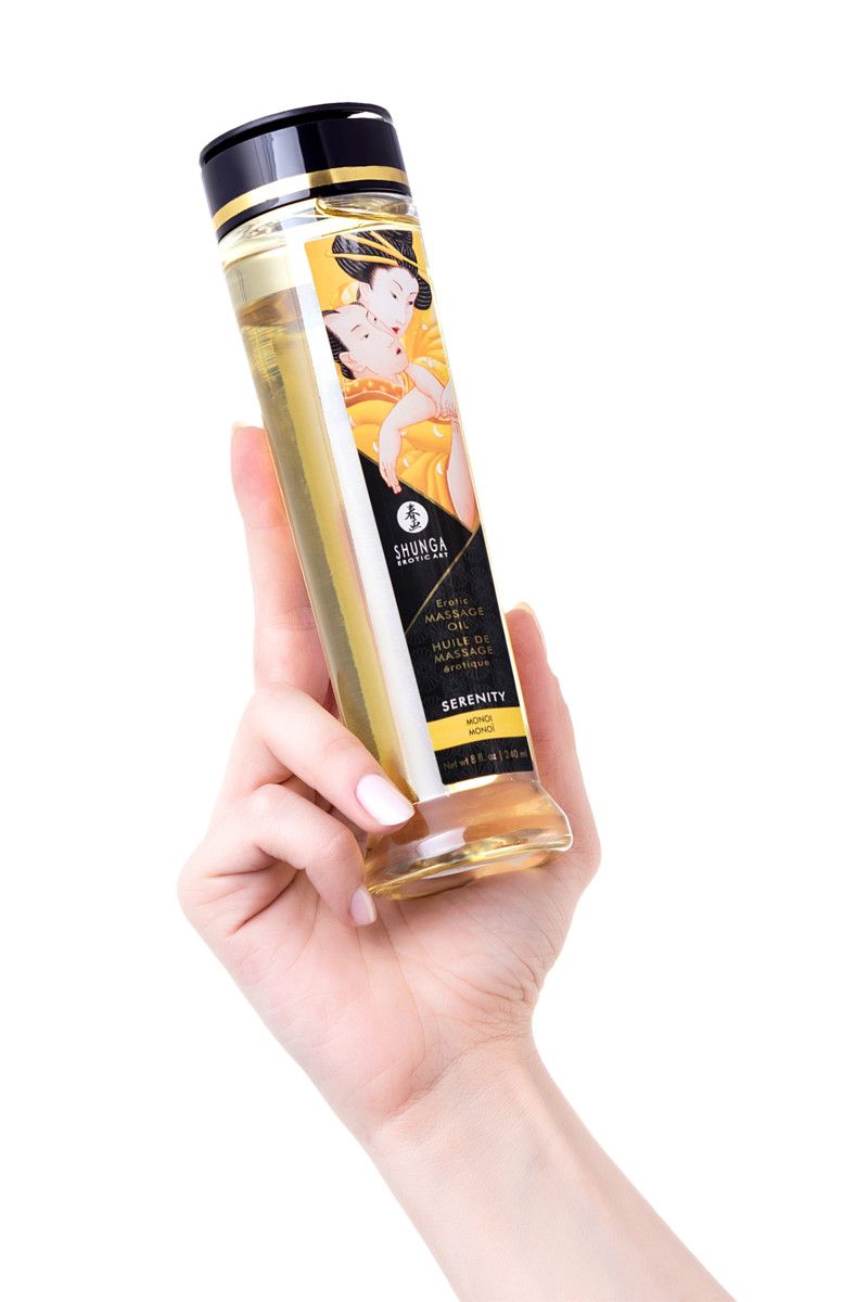 Массажное масло с ароматом моной Serenity - 240 мл. — изображение 4