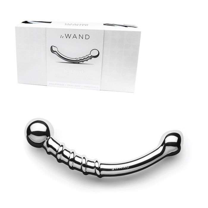 Серебристый изогнутый фаллоимитатор со спиралью Bow - 17,8 см. — изображение 2