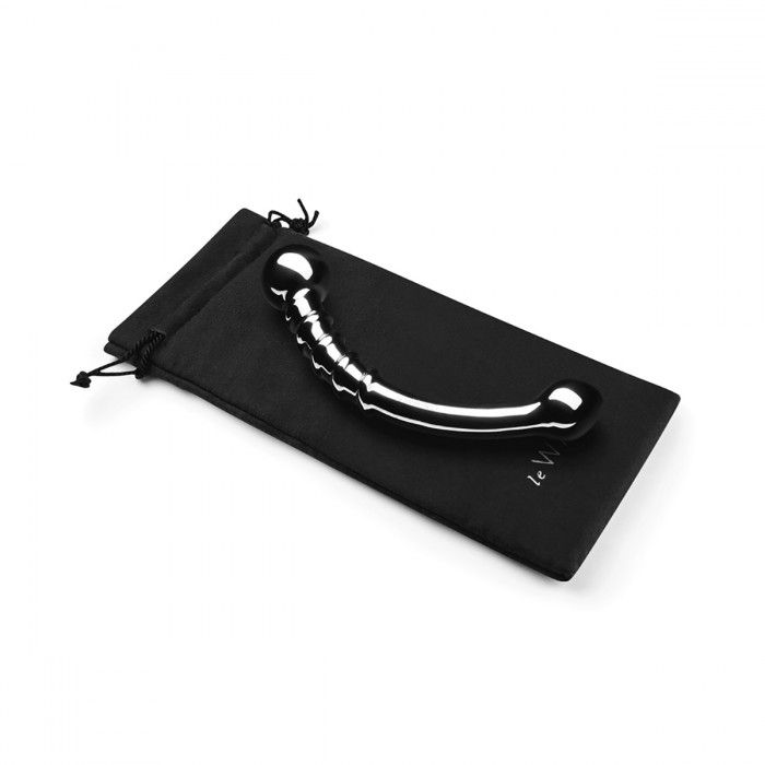 Серебристый изогнутый фаллоимитатор со спиралью Bow - 17,8 см. — изображение 4