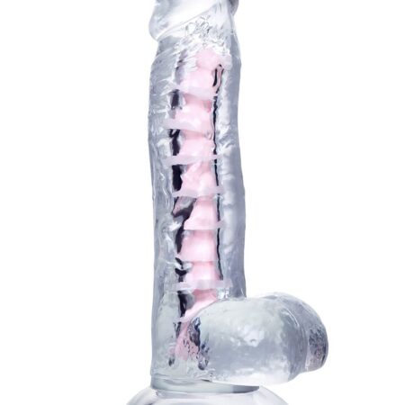 Прозрачный гибкий фаллоимитатор Paret - 18 см.