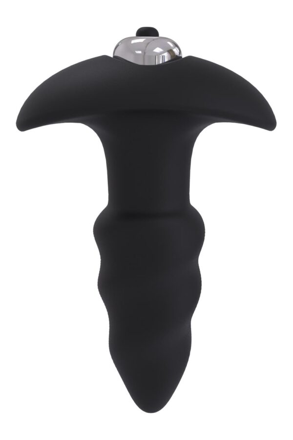 Черная анальная вибровтулка Single Speed Love Arrow Plug - 9,8 см.