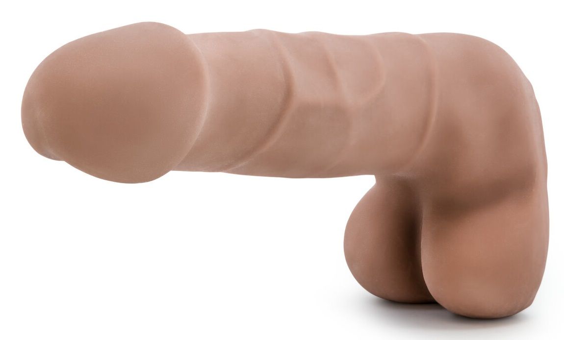 Кофейный фаллоимитатор с мошонкой Suave - 17,78 см. — изображение 2