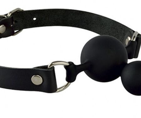 Черный кляп-пробка на регулируемых ремешках