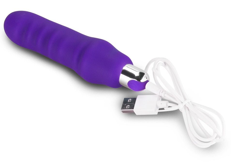 Фиолетовый вибратор Rechargeable IJOY Silicone Waver - 16,5 см. — изображение 3