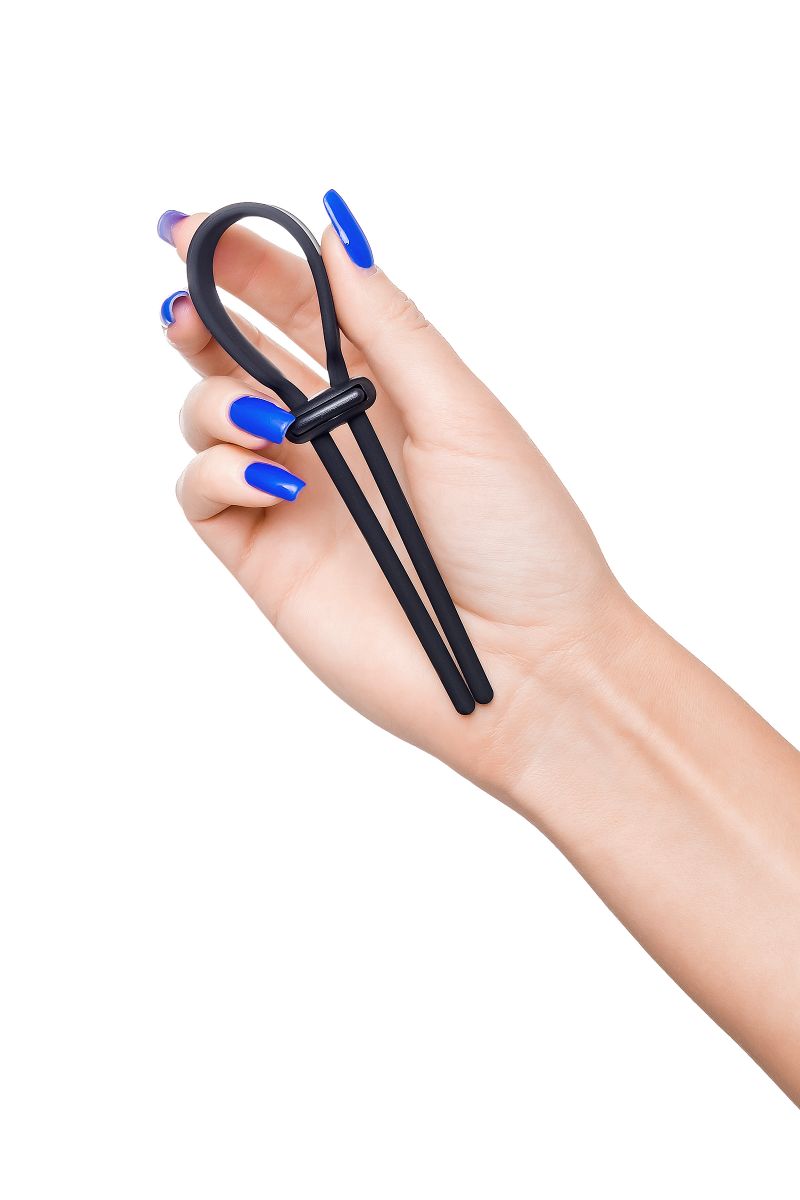 Черное эрекционное лассо на пенис Keb — изображение 4