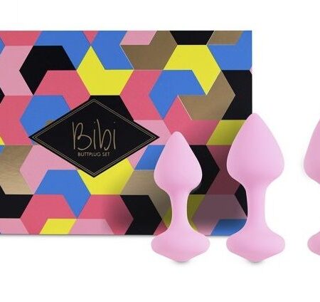 Набор из 3 нежно-розовых анальных пробок Bibi Butt Plug Set
