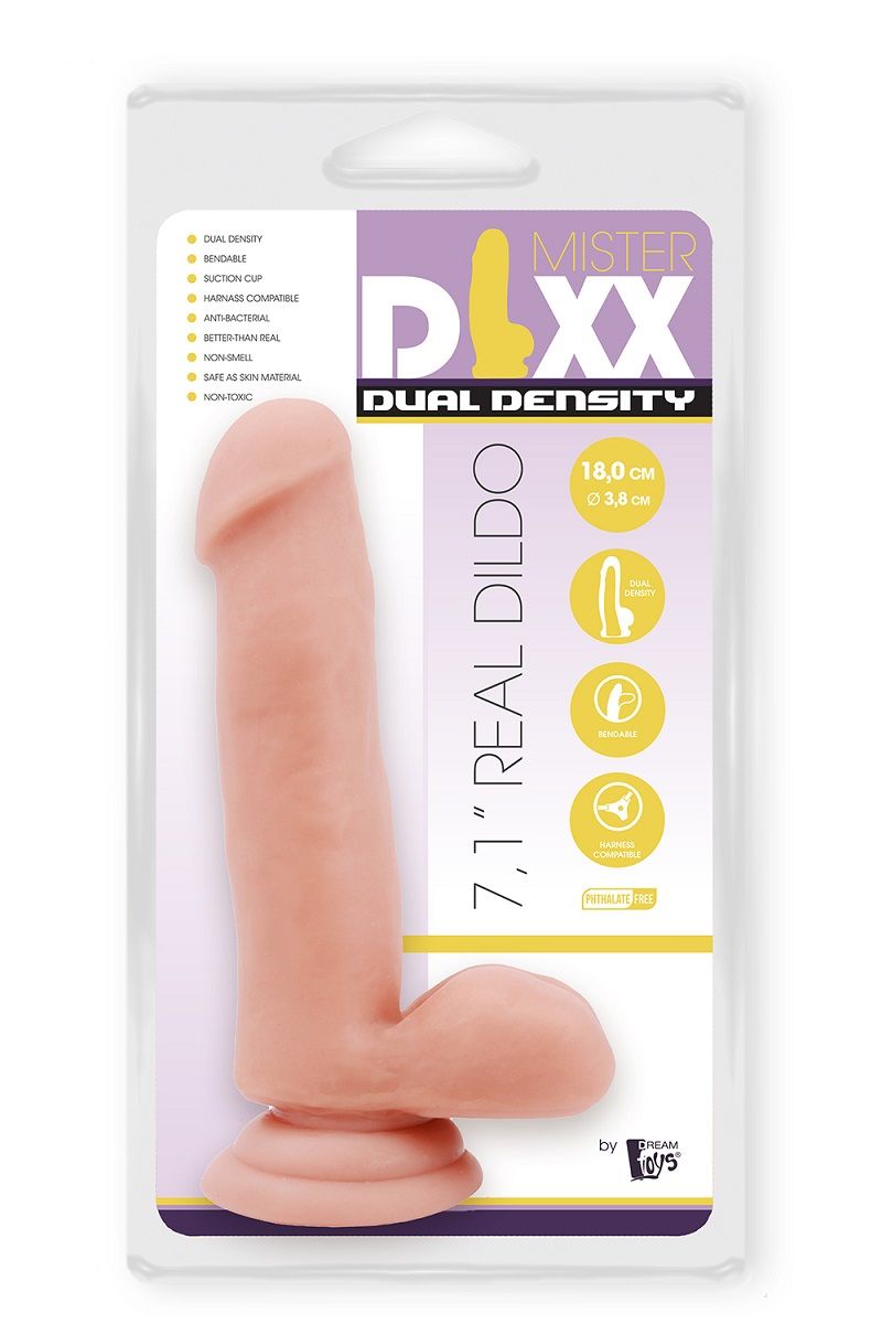 Телесный фаллоимитатор-реалистик Dual Density Dildo - 18 см. — изображение 4