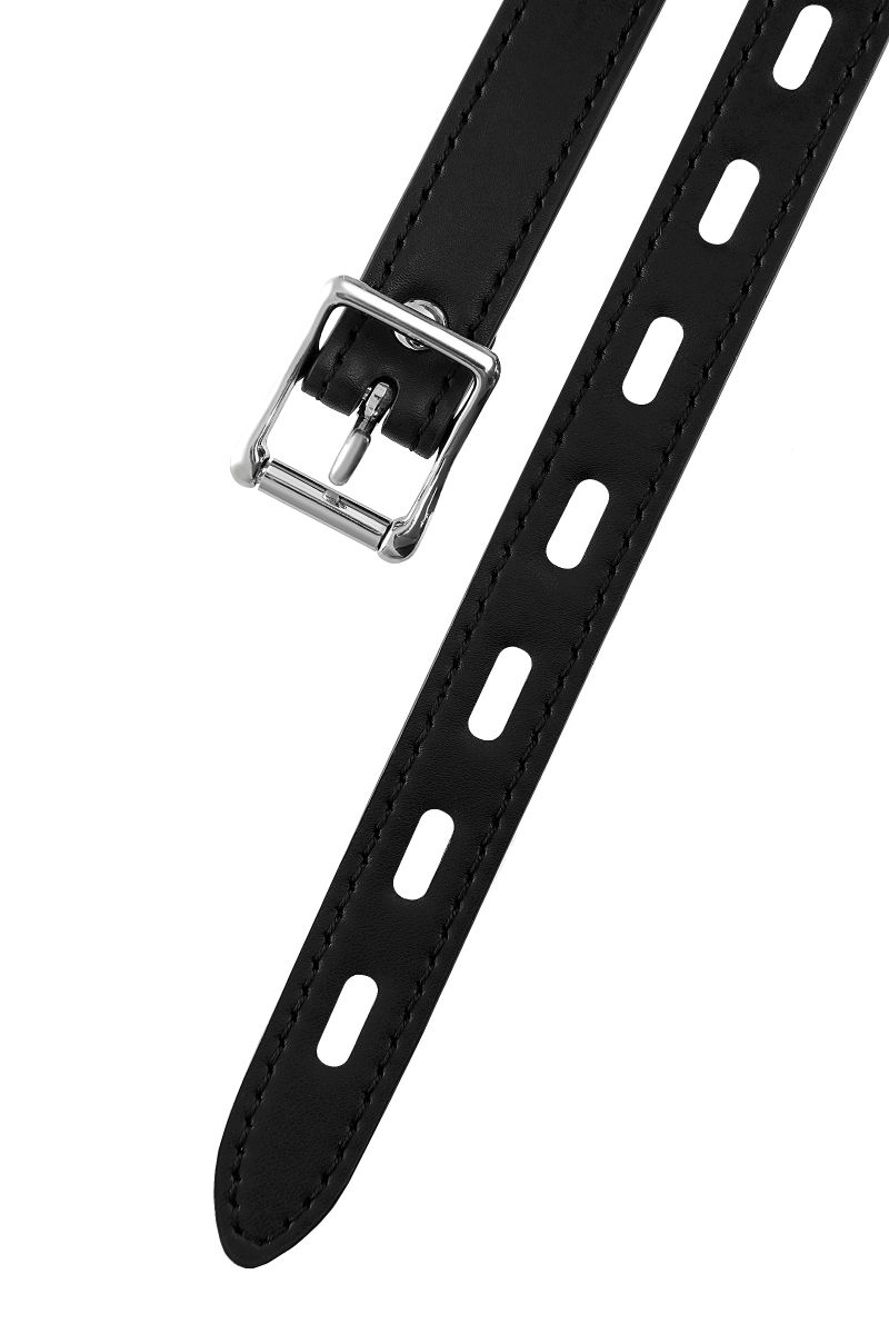 Красный кляп-шар на черных ремешках — изображение 8