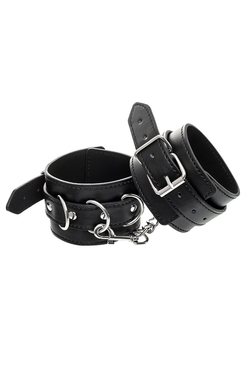 Черные оковы Anonymo из искусственной кожи — изображение 7