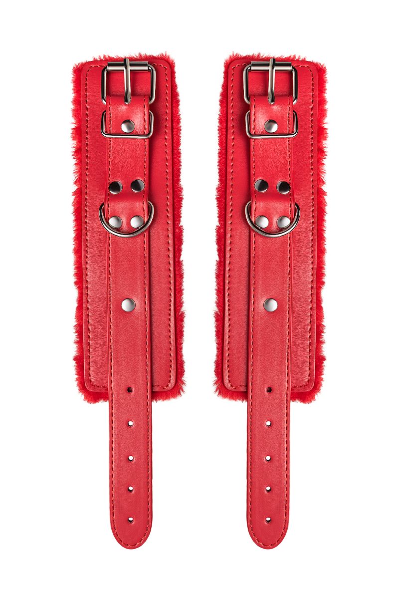 Красные наручники Anonymo из искусственной кожи — изображение 8