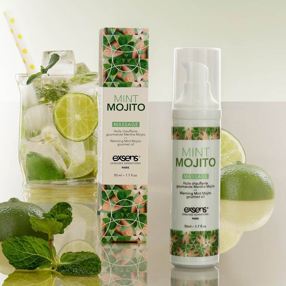 Разогревающее массажное масло с ароматом мохито Gourmet Mint Mojito - 50 мл. — изображение 4