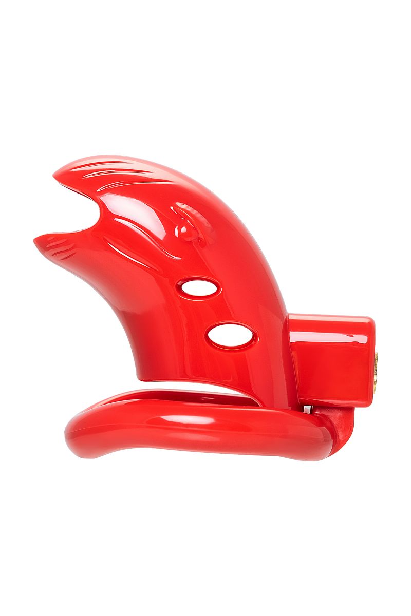 Красный мужской пояс верности из пластика — изображение 3