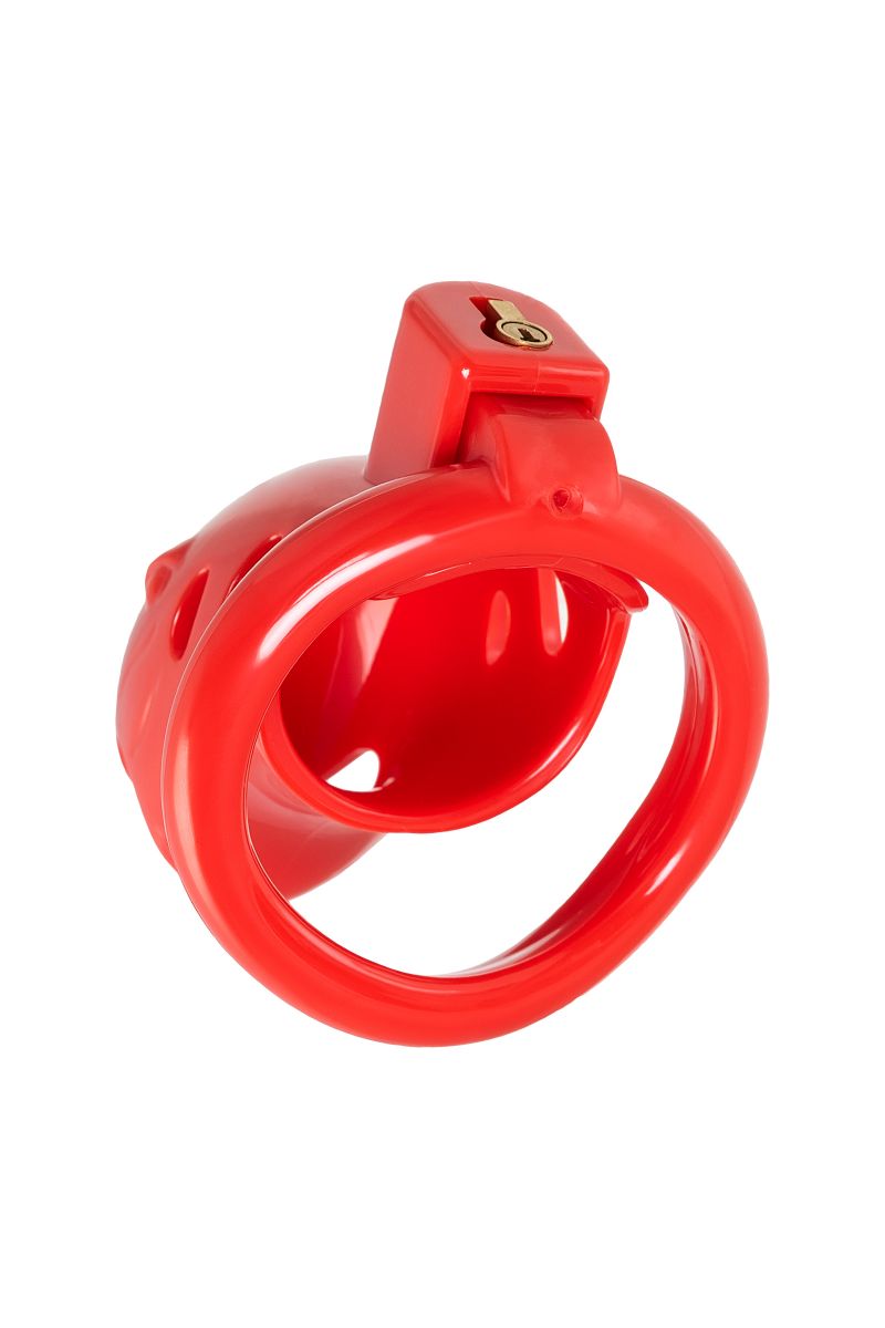 Красный мужской пояс верности из пластика — изображение 4