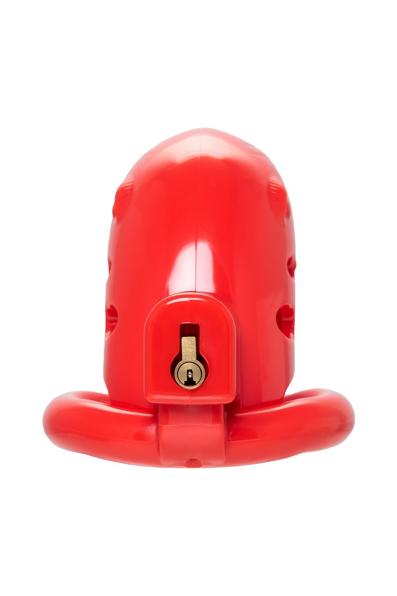 Красный мужской пояс верности из пластика — изображение 5