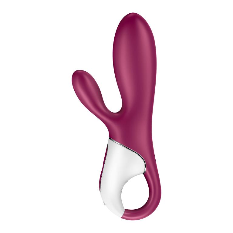 Малиновый вибратор-кролик Hot Bunny с функцией нагрева - 17,5 см. — изображение 2