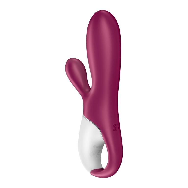 Малиновый вибратор-кролик Hot Bunny с функцией нагрева - 17,5 см. — изображение 5