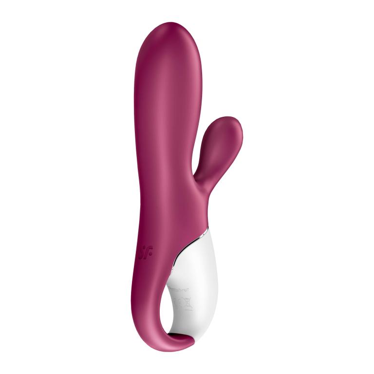 Малиновый вибратор-кролик Hot Bunny с функцией нагрева - 17,5 см. — изображение 7