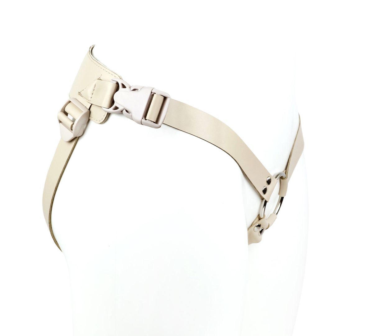 Поясной фаллоимитатор с мошонкой телесного цвета - 18 см. — изображение 5