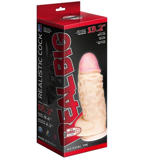 Телесный вибромассажер-супергигант - 33,5 см. — изображение 2