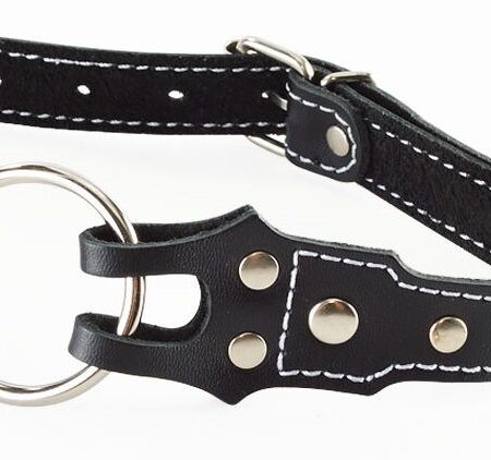 Кляп-рамка на ремешках с контрастной строчкой