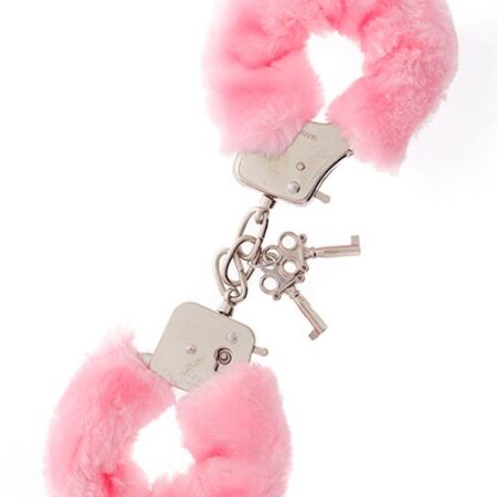 Металлические наручники с розовой меховой опушкой Metal Handcuffs With Plush