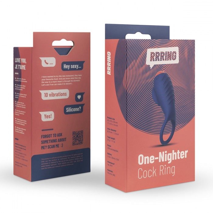 Синее эрекционное кольцо RRRING One Nighter Cock Ring — изображение 4
