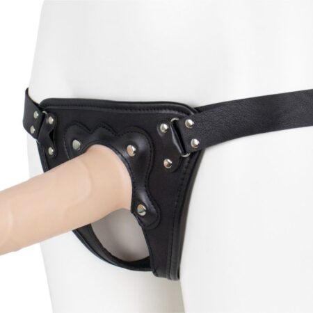 Пустотелый страпон Harness CLASSIC с бандажом - 19,5 см.