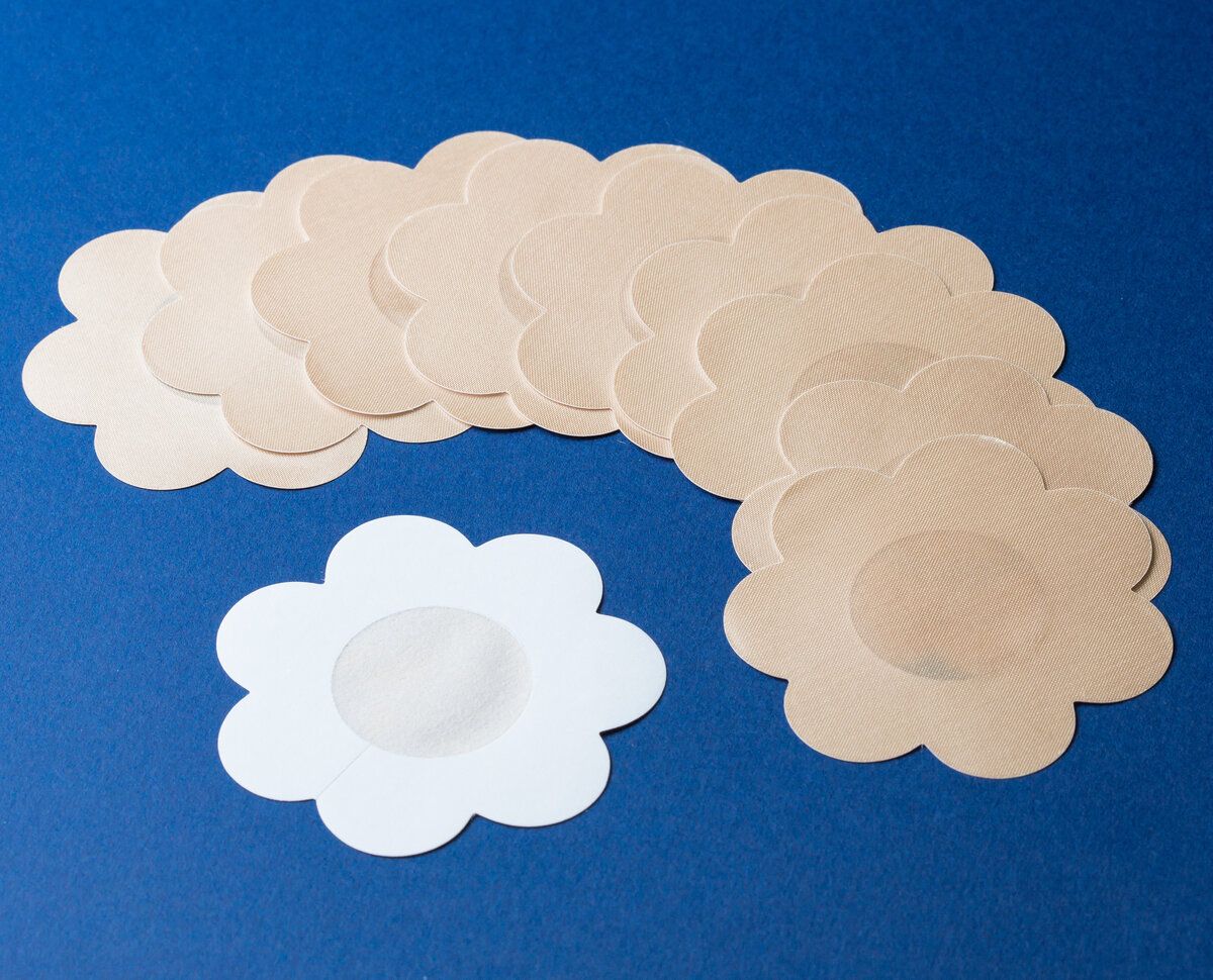 Телесные одноразовые наклейки на соски - 5 шт. — изображение 2