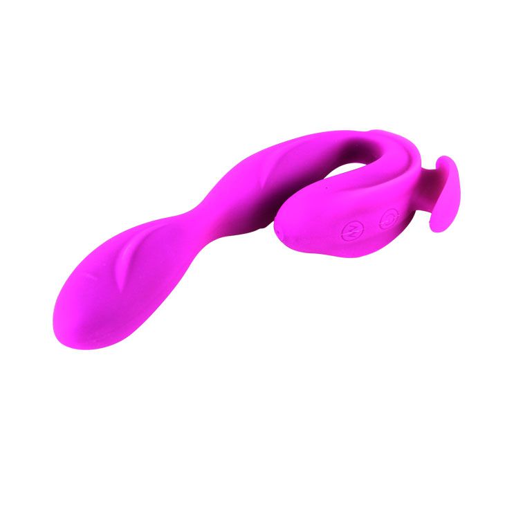 Перезаряжаемый вибромассажер с клиторальной стимуляцией - 21 см. — изображение 4