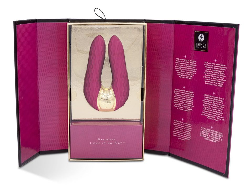 Малиновый двойной вибростимулятор AIKO с двумя моторами — изображение 5