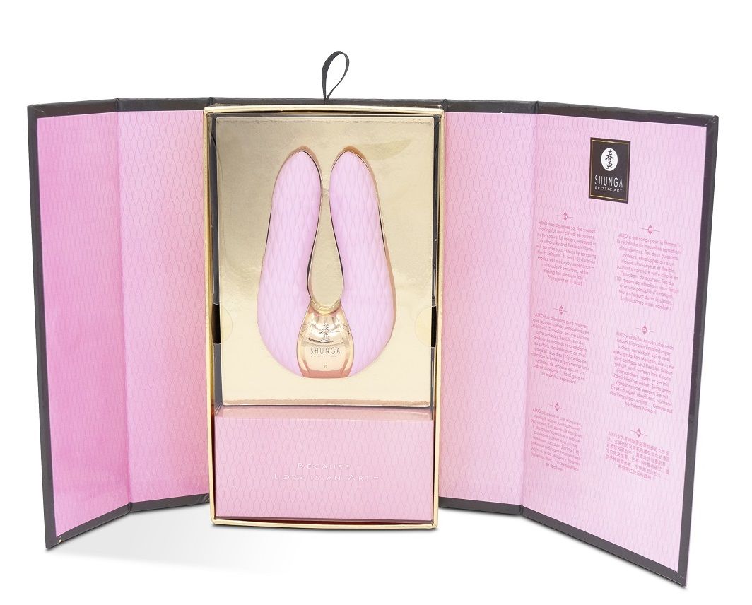 Розовый двойной вибростимулятор AIKO с двумя моторами — изображение 5