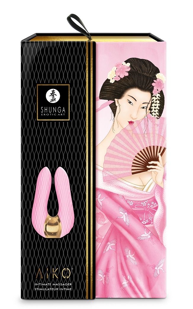 Розовый двойной вибростимулятор AIKO с двумя моторами — изображение 6