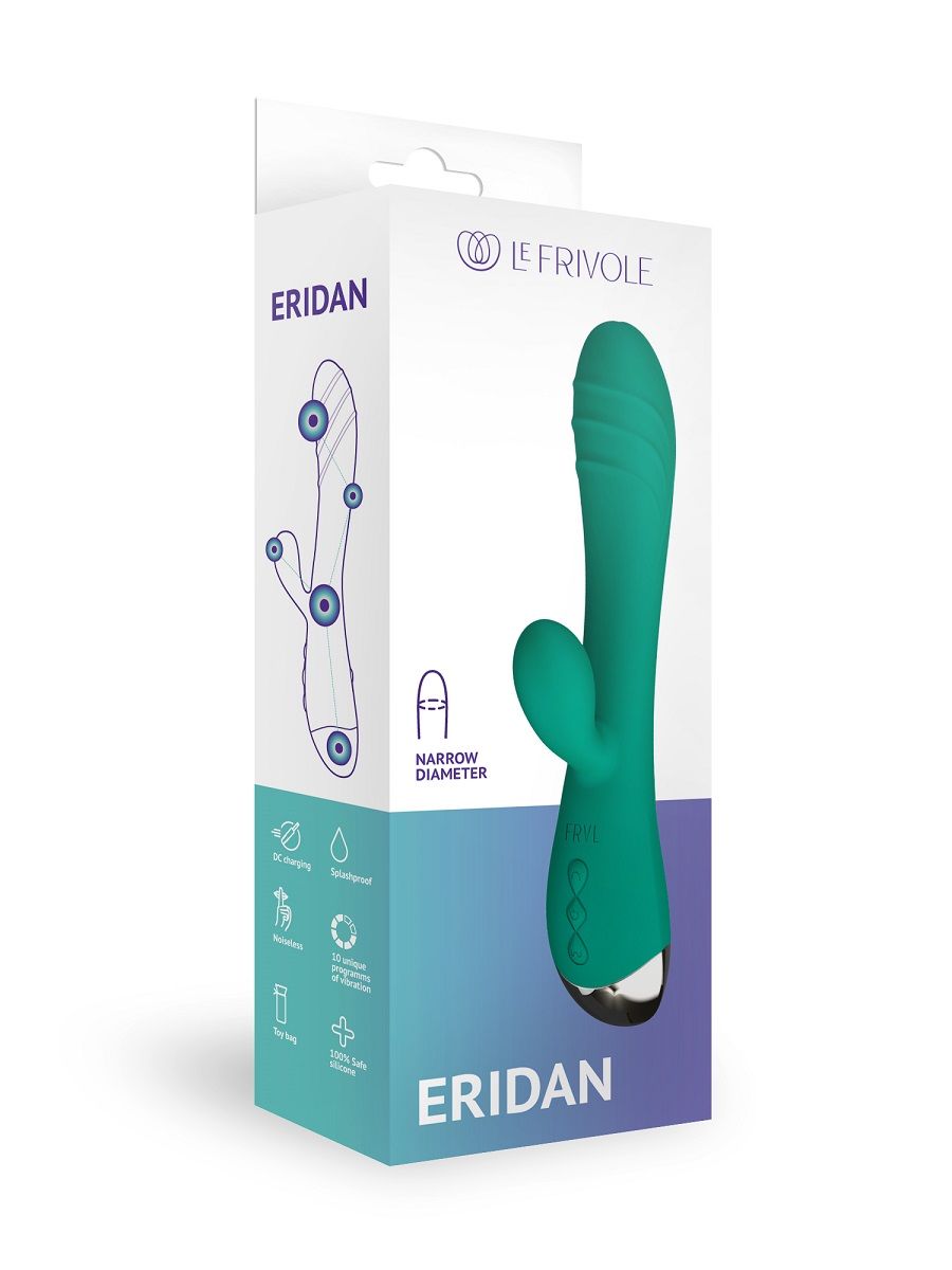 Зеленый вибратор-кролик Eridan - 21 см. — изображение 2