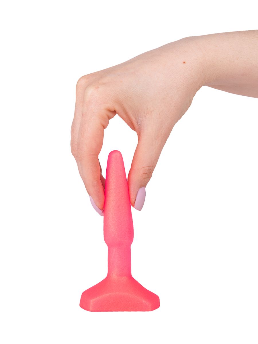 Розовый гелевый плаг на широком основании - 11,5 см. — изображение 5