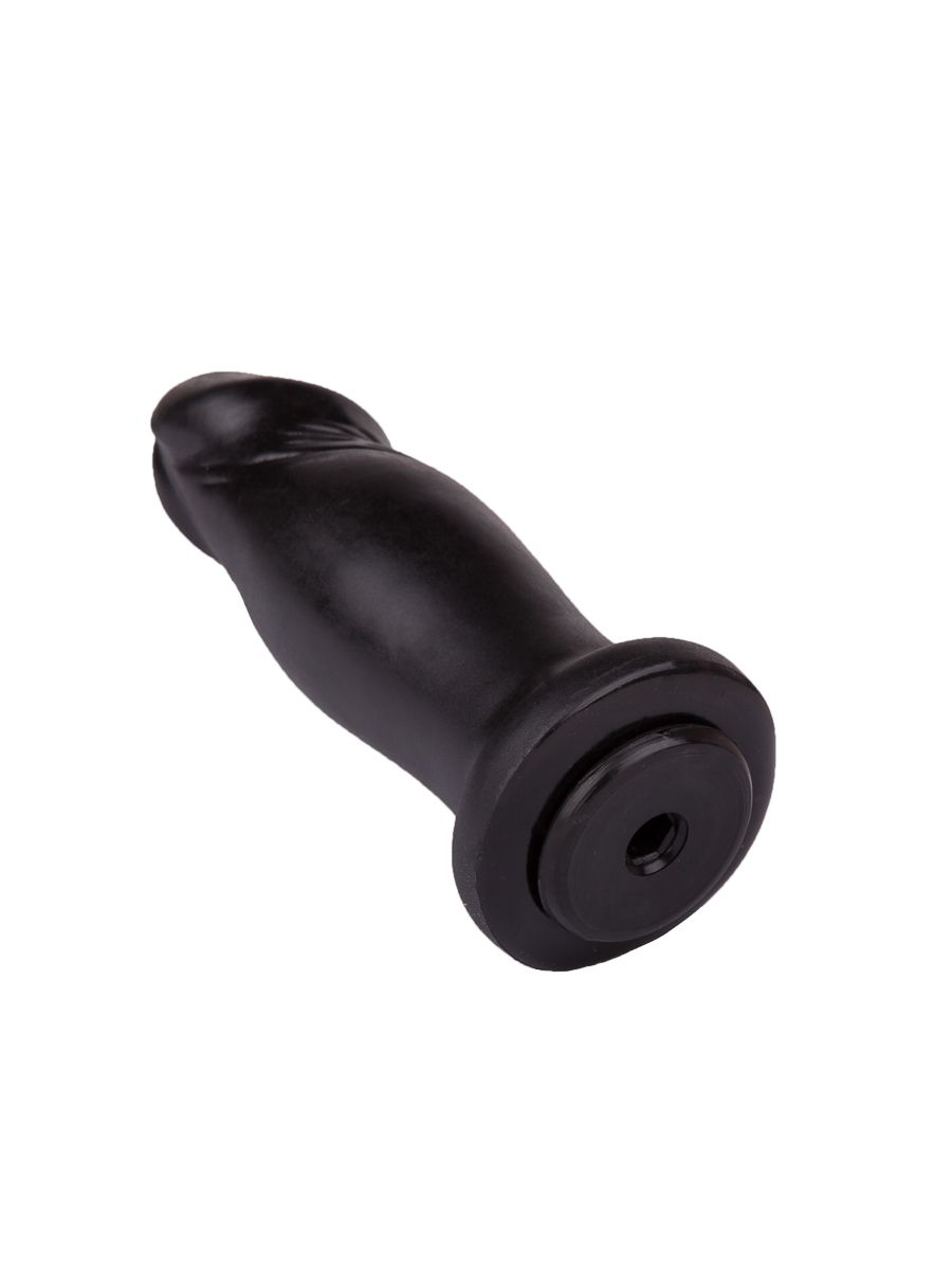 Чёрный анальный фаллоимитатор с ограничительным основанием - 14 см. — изображение 4