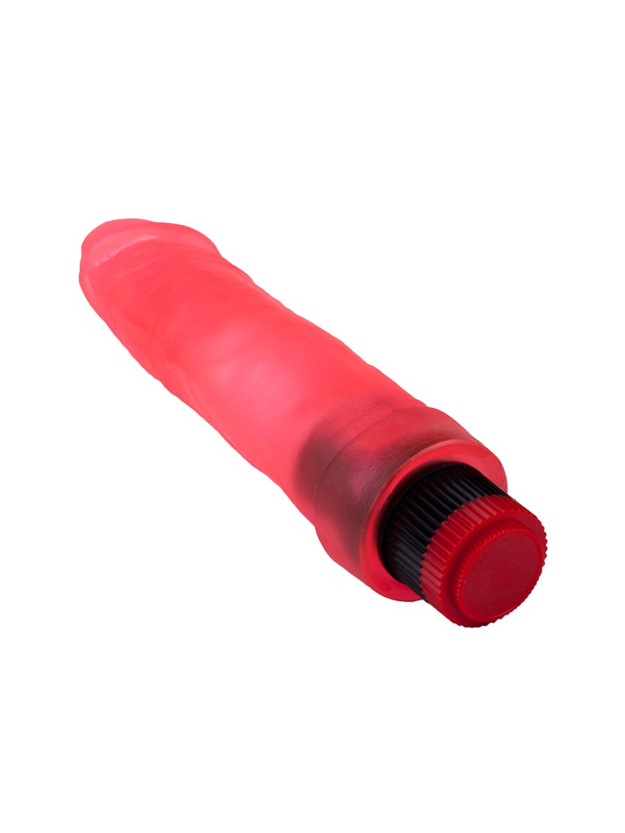 Розовый гелевый виброфаллос без мошонки - 20,5 см. — изображение 4