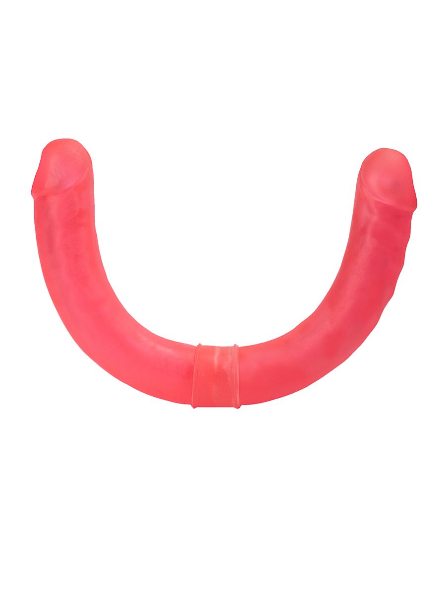 Розовый двусторонний гелевый фаллоимитатор - 44 см. — изображение 3