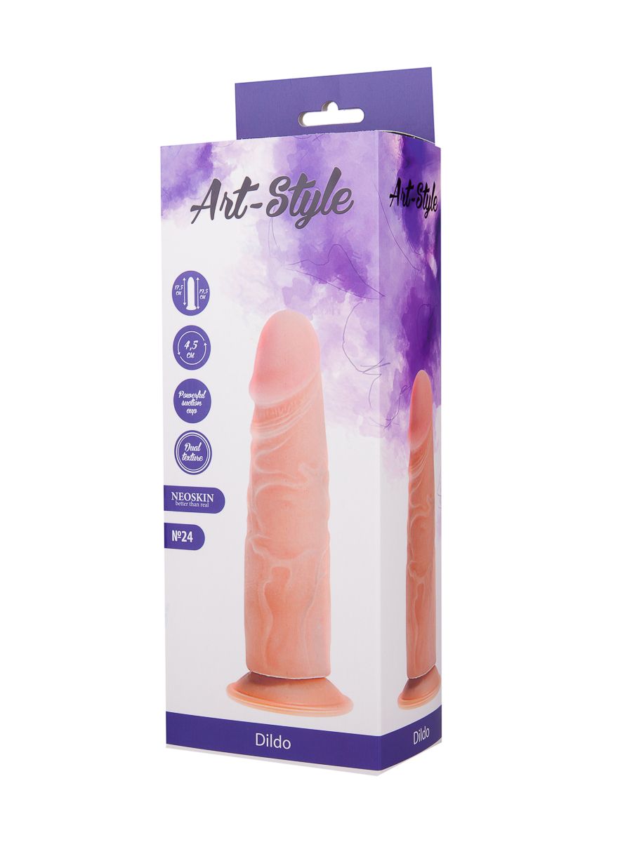 Реалистичный фаллоимитатор на подошве-присоске ART-Style №24 - 19,5 см. — изображение 2