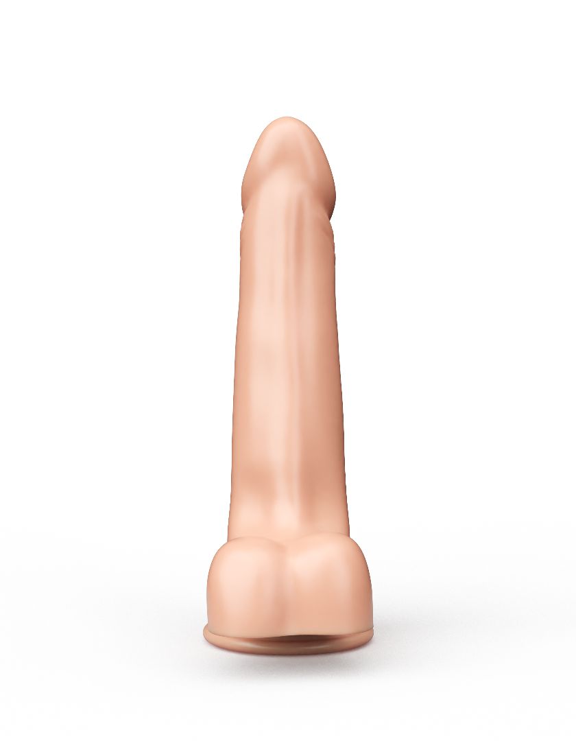 Телесный фаллоимитатор с мошонкой на присоске - 19 см. — изображение 9