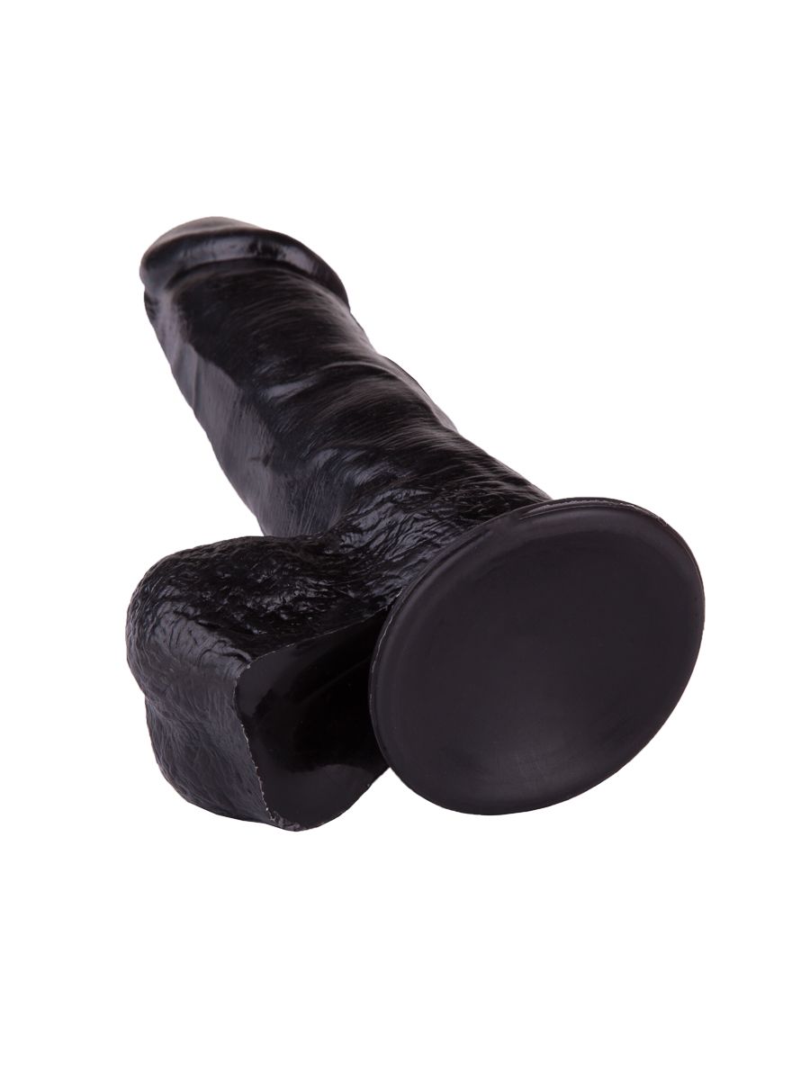 Упругий чёрный фаллоимитатор на присоске - 15,5 см. — изображение 4