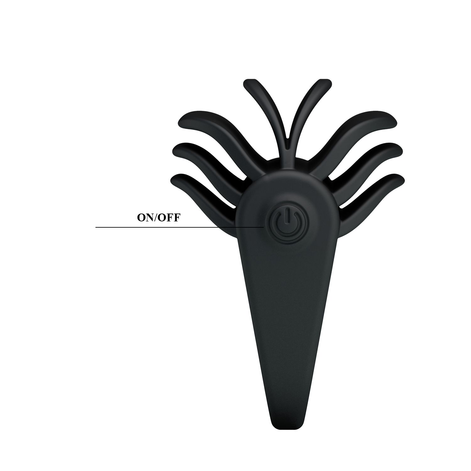 Черное эрекционное кольцо с вибрацией и лепестками Chester — изображение 4