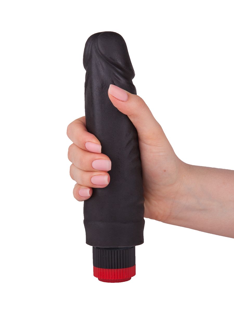 Вибратор-реалистик черного цвета - 17,5 см. — изображение 5